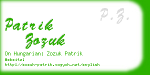patrik zozuk business card